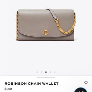 Tory Burch Robinson Chain Wallet new without tag